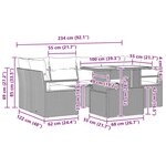 vidaXL Ensemble de canapé de jardin 7 Pièces Gris clair Poly rotin