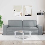 vidaXL Canapé Gris clair 222 x 80 x 82 cm tissu