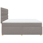 vidaXL Sommier à lattes de lit avec matelas Taupe 200x200 cm Tissu