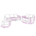 vidaXL Ensemble de canapés 3 Pièces avec coussins Cappuccino Similicuir