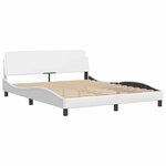 vidaXL Cadre de lit Viana sans matelas blanc 160x200 cm similicuir