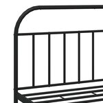 vidaXL Cadre de lit métal sans matelas avec tête de lit noir 183x213cm