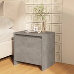 vidaXL Table de chevet gris béton 45x34x44 5 cm bois d'ingénierie