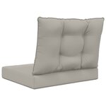 vidaXL Coussin de canapé d'extérieur 2 Pièces Gris Polyester