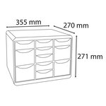 Moule De Classement Storebox Multi 11 Tiroirs Bee Blue - Couleurs Assorties - Exacompta