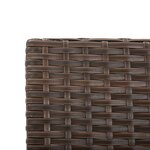 vidaXL Banc de jardin avec coussins 176 cm Marron Résine tressée
