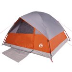 vidaXL Tente familiale à dôme 6 personnes orange imperméable