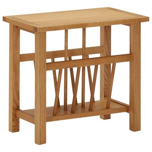 vidaXL Table à revues 45x27x42 cm Bois de chêne solide