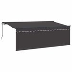 vidaXL Auvent Rétractable Anthracite 350 x 200 cm tissu