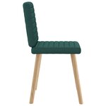 vidaXL Chaises à manger lot de 4 vert foncé tissu