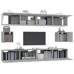 vidaXL Ensemble de meubles TV 6 Pièces Sonoma gris Bois d'ingénierie