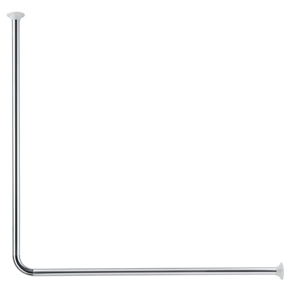 Kleine Wolke Tringle de rideau de douche d'angle 90x90 cm Chrome