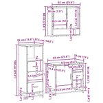 vidaXL Ensemble de meubles de salle de bain 3 Pièces chêne sonoma