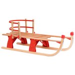 vidaXL Traîneau pliable avec dossier 119 cm Bois