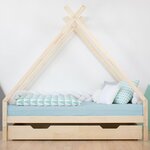 Lit tipi enfant TAHUKA 90 x 180 rouge brique