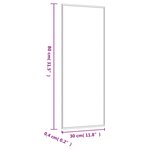 vidaXL Miroir mural 30x80 cm verre rectangulaire