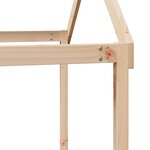 vidaXL Lit haut avec toit 90x200 cm bois de pin massif