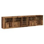 vidaXL Buffet avec éclairage LED Bois ancien 283x37x67 cm Bois d'ingénierie