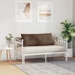 vidaXL Coussin de Dos Marron 120 x 19 x 50 cm tissu