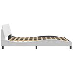 vidaXL Cadre de lit Dover blanc 160x200 cm similicuir