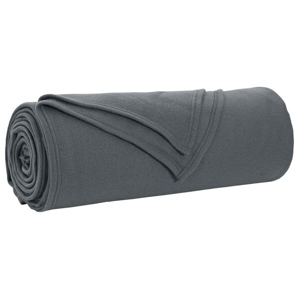 vidaXL Jeté Gris foncé 210 x 140 cm Toison