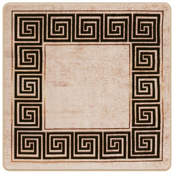 vidaXL Coureur de Tapis MARSA Noir 100 x 100 cm Polyester et PVC