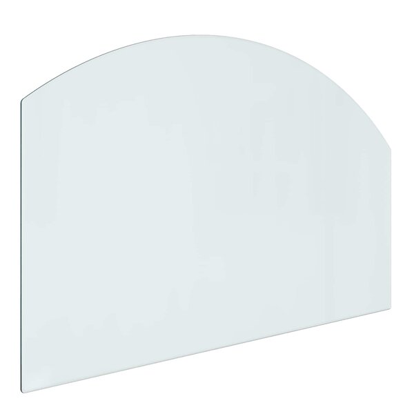 vidaXL Plaque en verre de cheminée Transparent 80 x 50 cm Verre