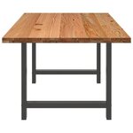 vidaXL Table à manger marron clair bois de chêne massif rectangulaire