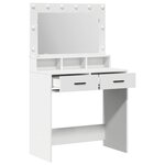 vidaXL Table de Toilette Blanc 79 x 41 x 135 cm Bois d'ingénierie