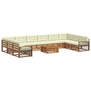 vidaXL Ensembles de canapés 11 pc Naturel et Crème