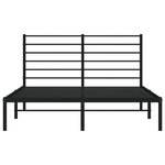 vidaXL Cadre de lit métal sans matelas avec tête de lit noir 150x200cm