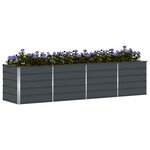 vidaXL Jardinière Anthracite 240 x 80 x 75 cm Acier