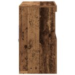 vidaXL Meuble de rangement avec lumières LED Bois ancien 81x37x67 cm