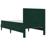 vidaXL Cadre de lit avec matelas Vert foncé 90 x 200 cm Velours