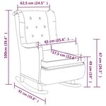 vidaXL Fauteuil avec pieds à bascule en bois d'hévéa Gris foncé Tissu