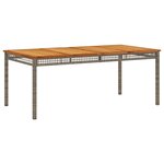 vidaXL Ensemble à manger de jardin et coussins 7 Pièces gris rotin