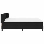 vidaXL Lit à ressorts avec matelas Noir 140 x 190 cm tissu
