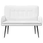 vidaXL Sofa 2 places Blanc 115 x 61 x 87 cm Tissu