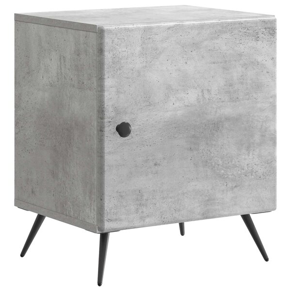 vidaXL Cabinet de chevet Gris béton 43 x 34 5 x 50 cm