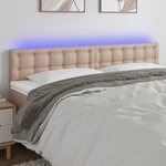 vidaXL Tête de lit à LED Cappuccino 180x5x78/88 cm Similicuir