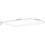 vidaXL Dessus de bureau avec courbe 100x80x2 5 cm manguier massif brut