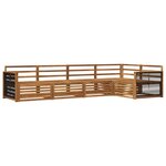 vidaXL Ensemble de canapés d'extérieur 5 Pièces Naturel