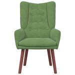 vidaXL Fauteuil relaxant Vert clair 63 x 67 x 94 cm Velours
