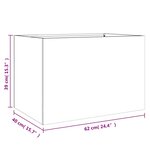 vidaXL Jardinière anthracite 62x40x39 cm acier