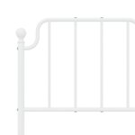 vidaXL Cadre de lit métal avec tête de lit blanc 120x190 cm