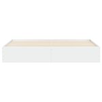 vidaXL Cadre de lit avec tiroirs blanc 200x200 cm bois d'ingénierie