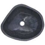 vidaXL Lavabo en pierre de rivière Ovale (37-46)x(29-36) cm