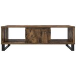 vidaXL Table basse chêne fumé 104x60x35 cm bois d'ingénierie