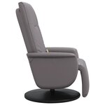 vidaXL Fauteuil inclinable de massage repose-pieds gris similicuir