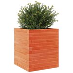 vidaXL Jardinière cire marron 40x40x46 cm bois de pin massif